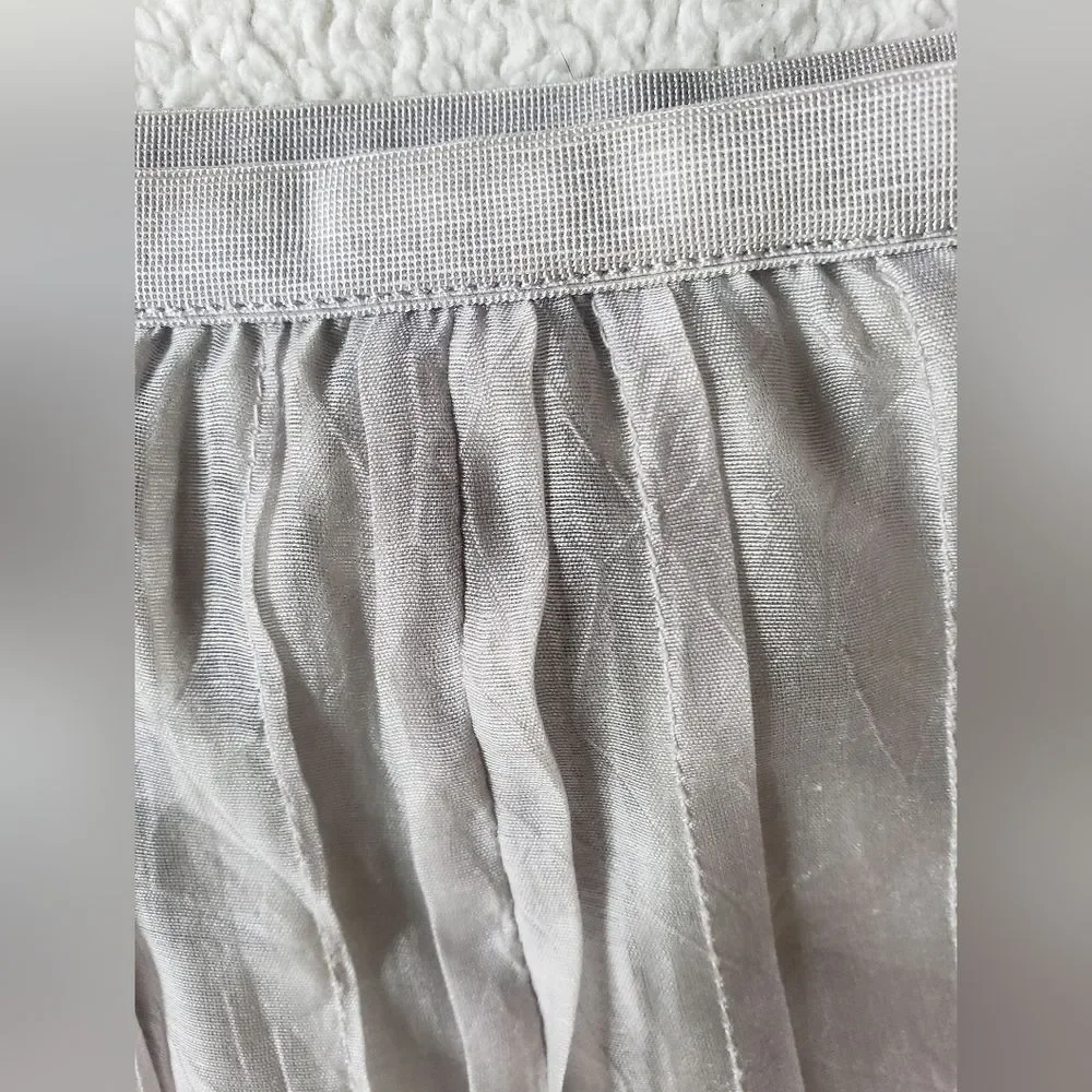 Nic + Zoe Batiste Flirt Skirt Size 4P Gray Ash Lined Zip Closure Pleated Flirty